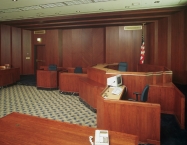 Modern courtroom, millwork, CNC
